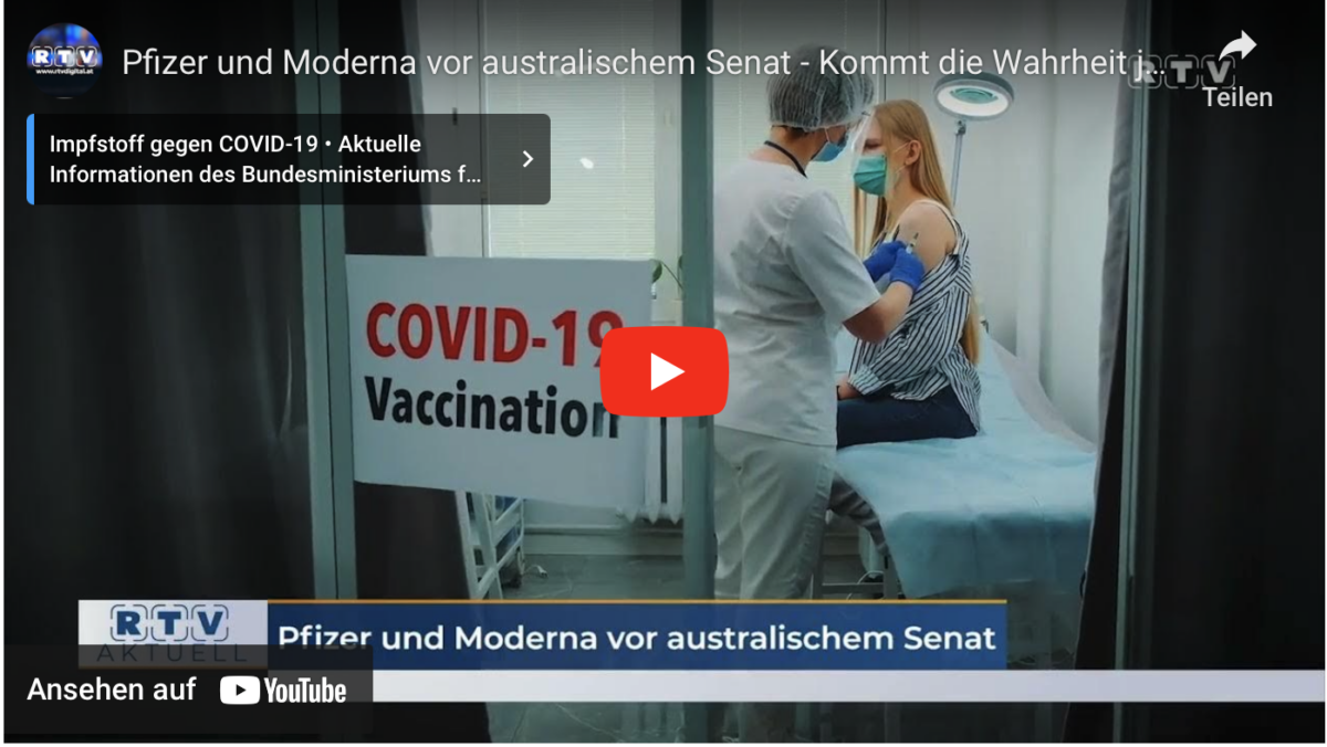 Pfizer und Moderna vor australischem Senat – Kommt die Wahrheit jetzt ans Licht?