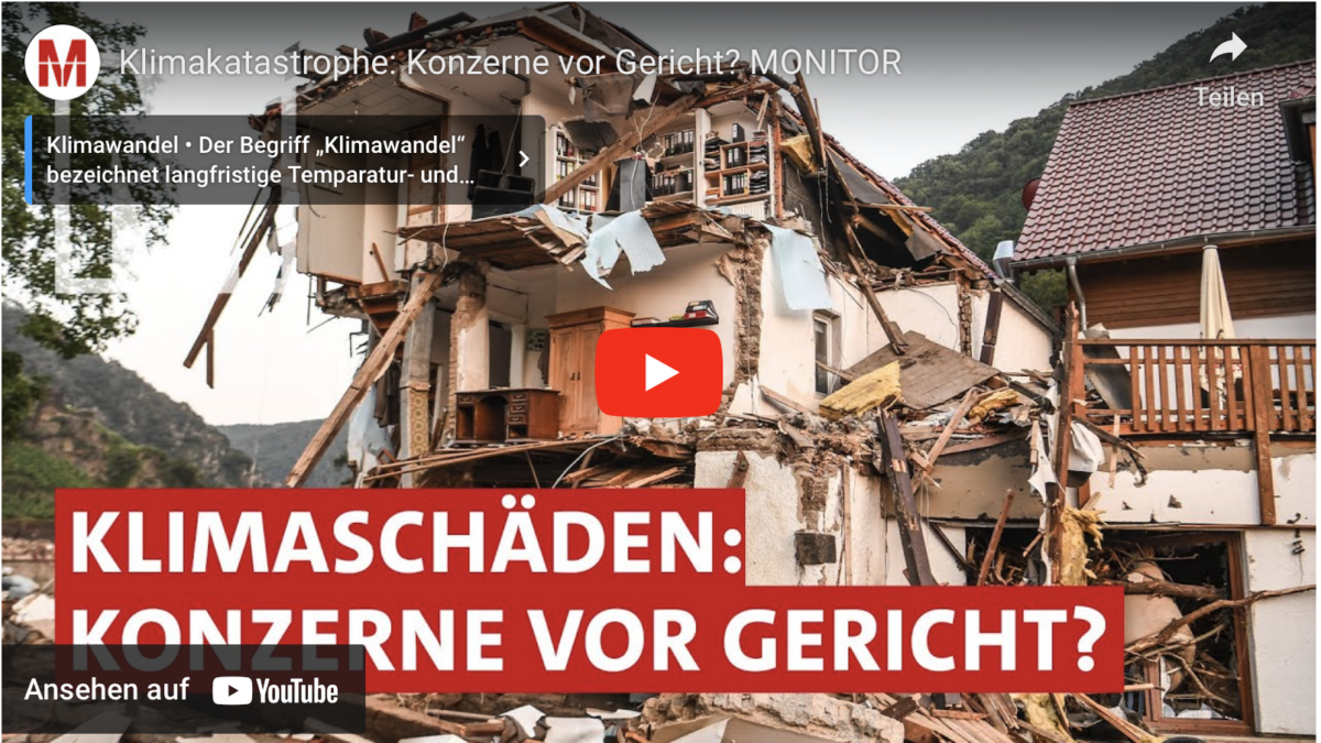 Klimakatastrophe: Konzerne vor Gericht? MONITOR!