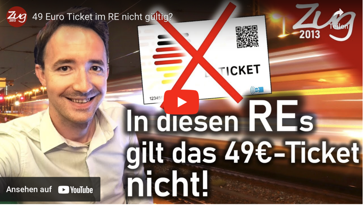 49 Euro Ticket im RE nicht gültig?