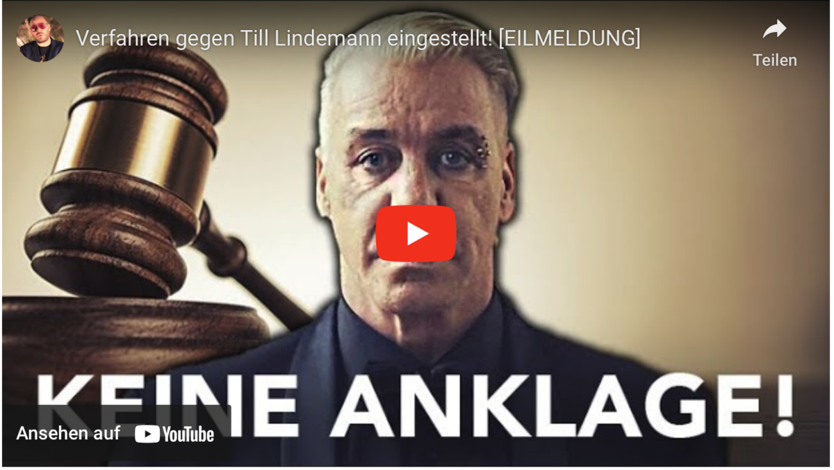Verfahren gegen Till Lindemann eingestellt! [EILMELDUNG]