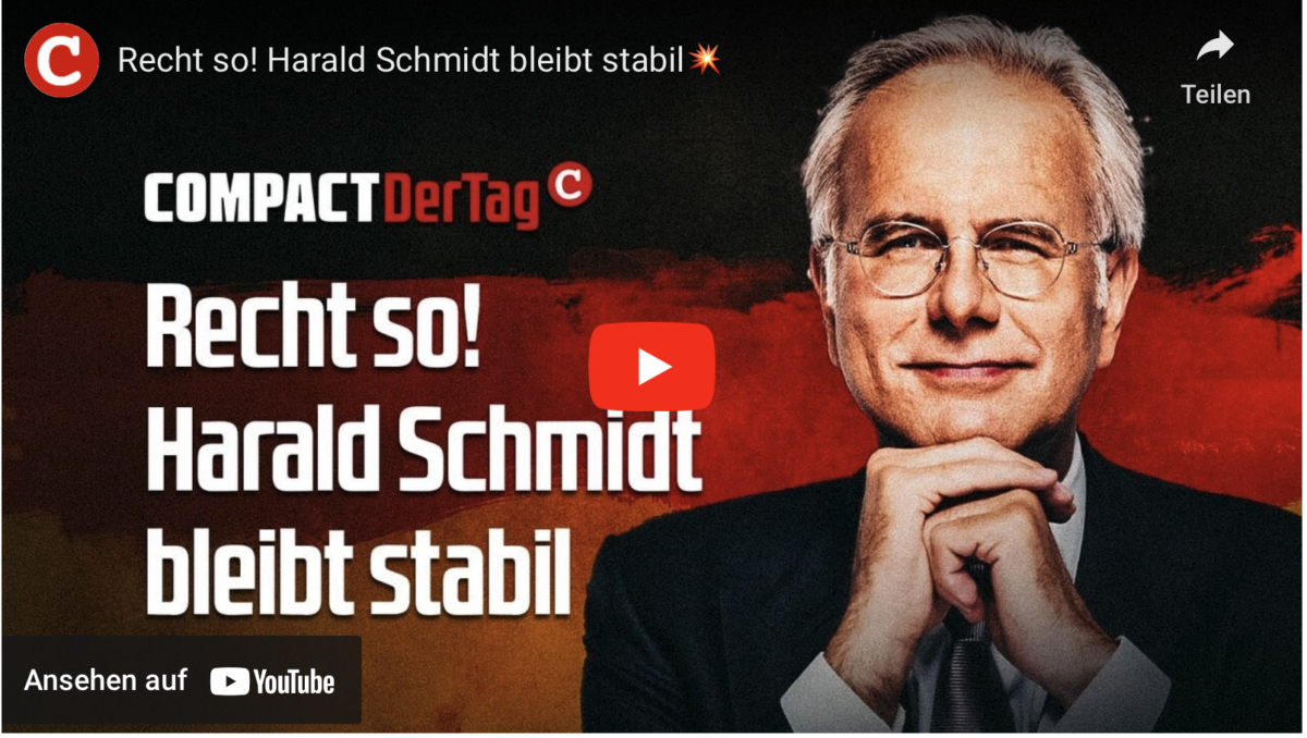 Recht so! Harald Schmidt bleibt stabil!