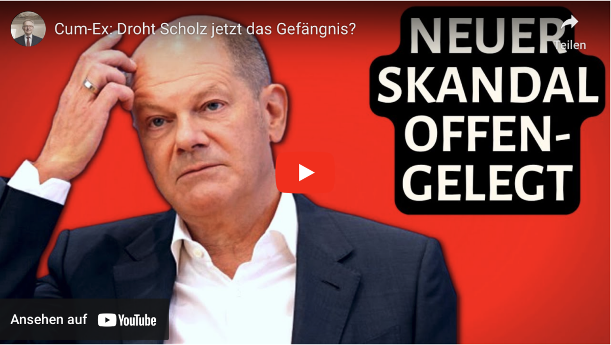 Cum-Ex: Droht Scholz jetzt das Gefängnis?