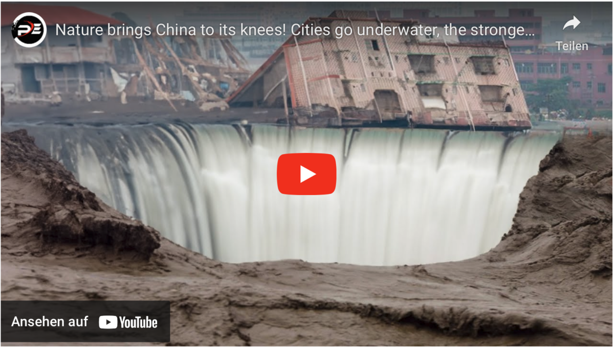Die Natur zwingt China in die Knie! Städte stehen unter Wasser, die stärkste Überschwemmung Peking!