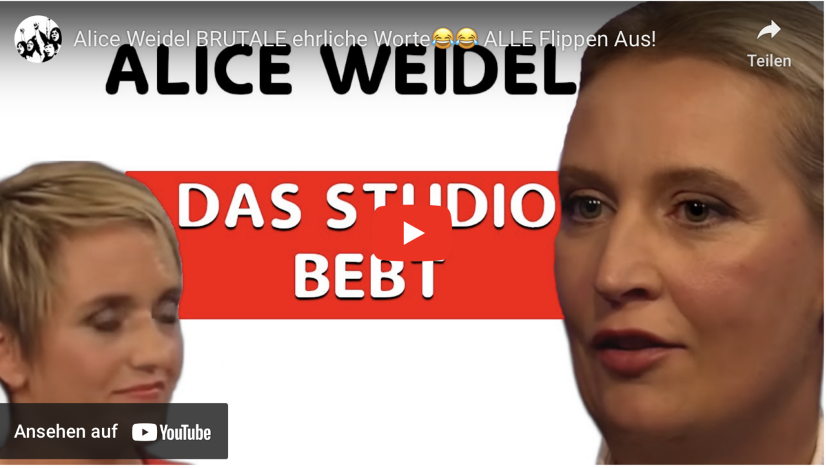 Alice Weidel BRUTALE ehrliche Worte😂😂 ALLE Flippen Aus!