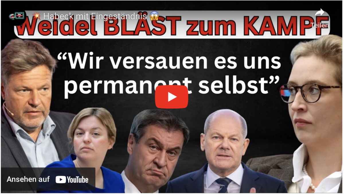 Habeck mit Eingeständnis!