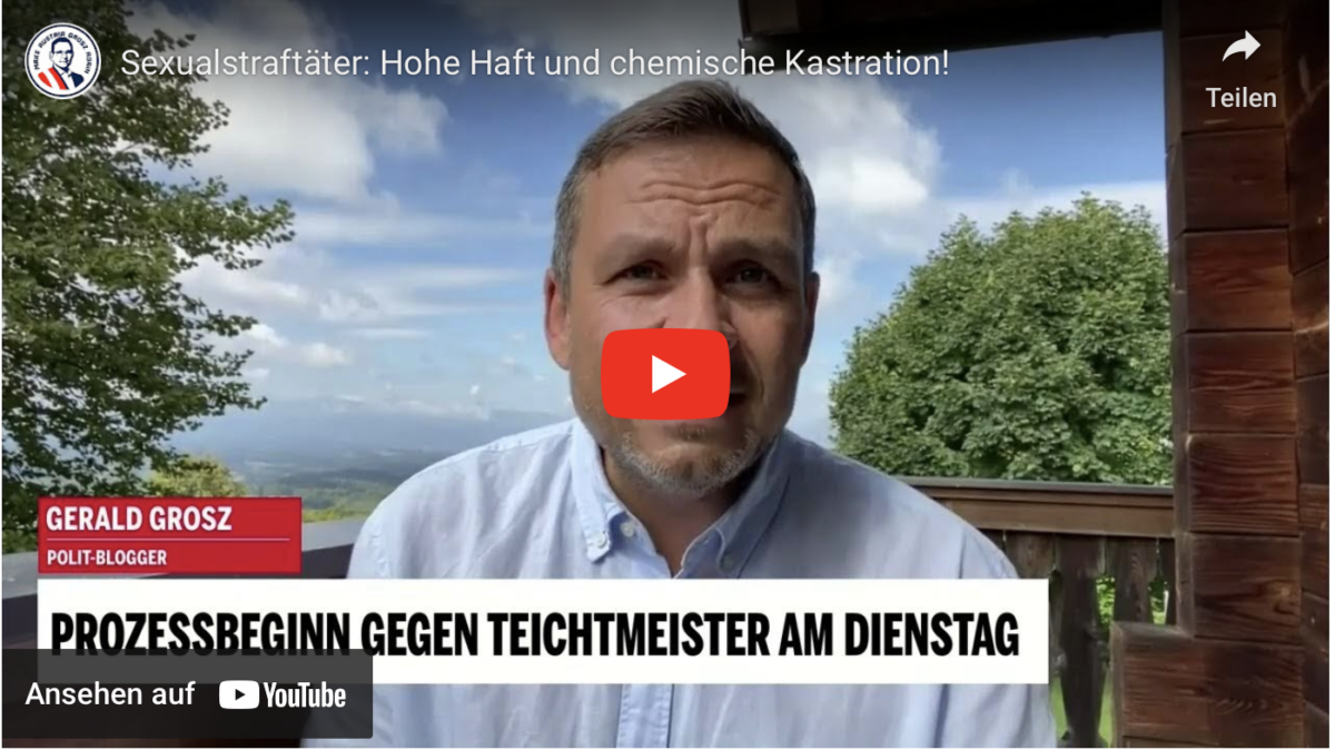 Sexualstraftäter: Hohe Haft und chemische Kastration!