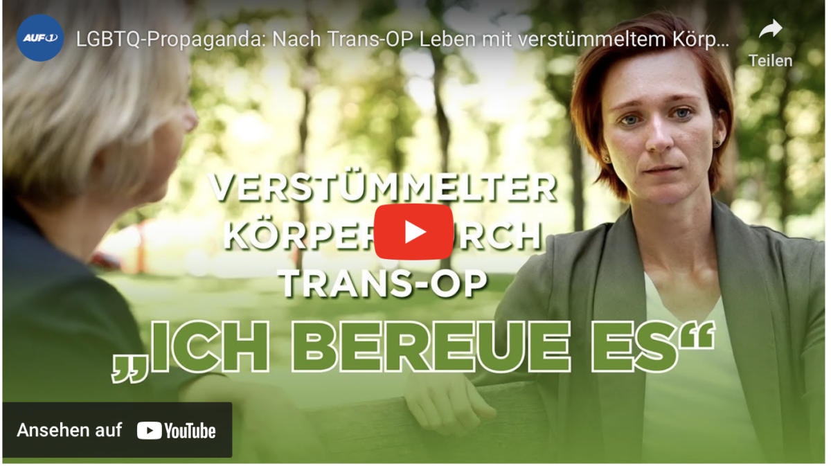 LGBTQ-Propaganda: Nach Trans-OP Leben mit verstümmeltem Körper!
