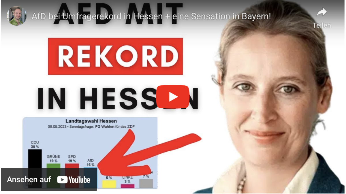 AfD bei Umfragerekord in Hessen + eine Sensation in Bayern!