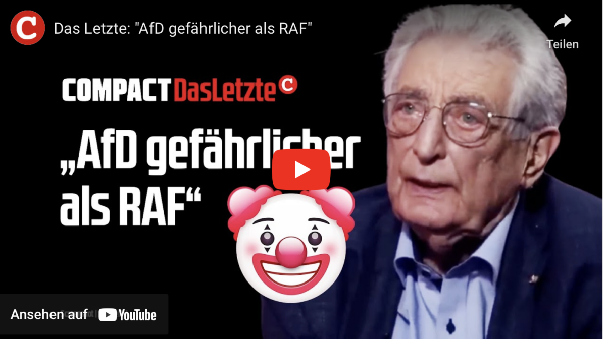 Das Letzte: „AfD gefährlicher als RAF“