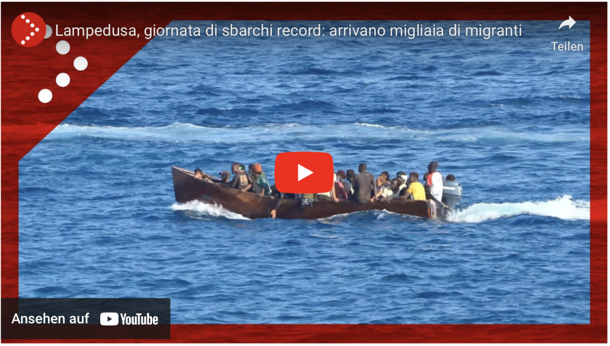 Lampedusa, Rekordtag der Anlandung: Tausende von Migranten kommen an