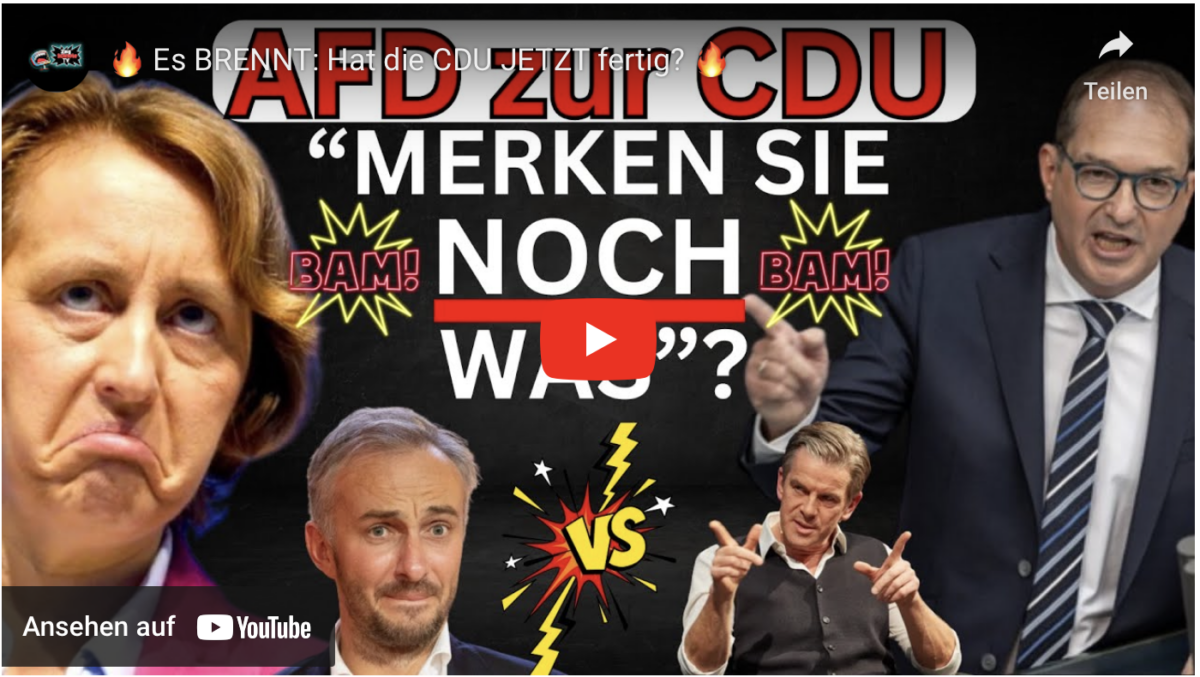 Es BRENNT: Hat die CDU JETZT fertig?