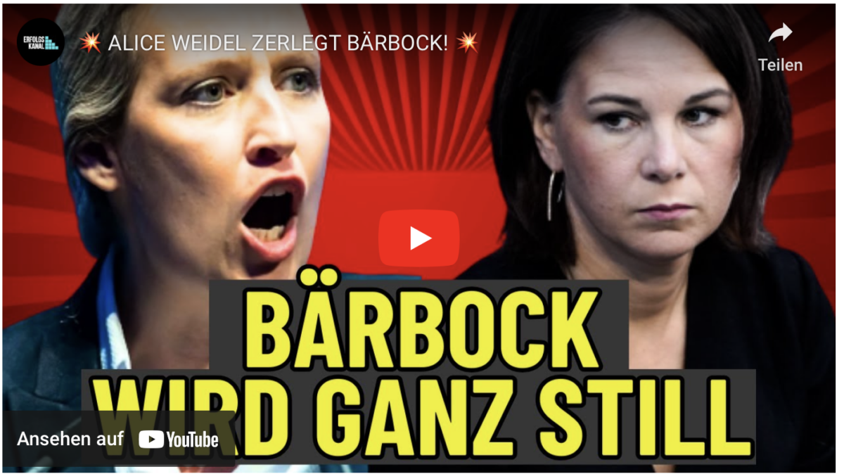 ALICE WEIDEL ZERLEGT BÄRBOCK!