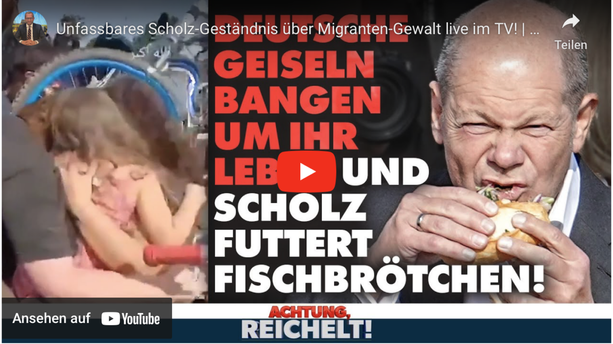 Unfassbares Scholz-Geständnis über Migranten-Gewalt live im TV!
