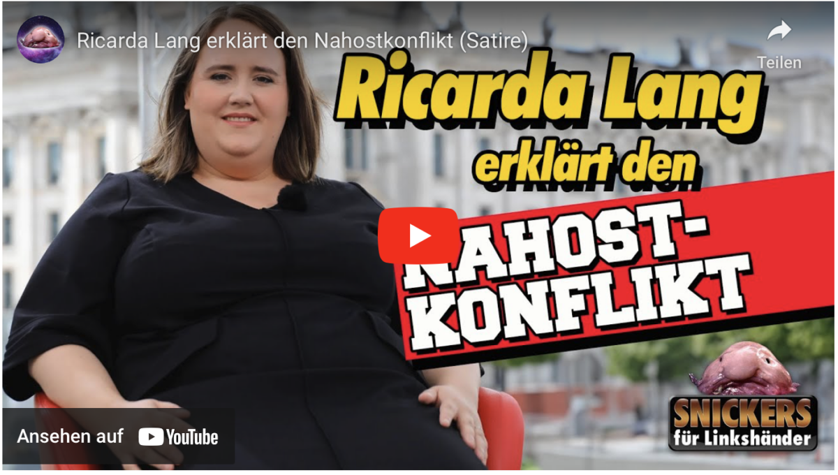 Ricarda Lang erklärt den Nahostkonflikt (Satire)!