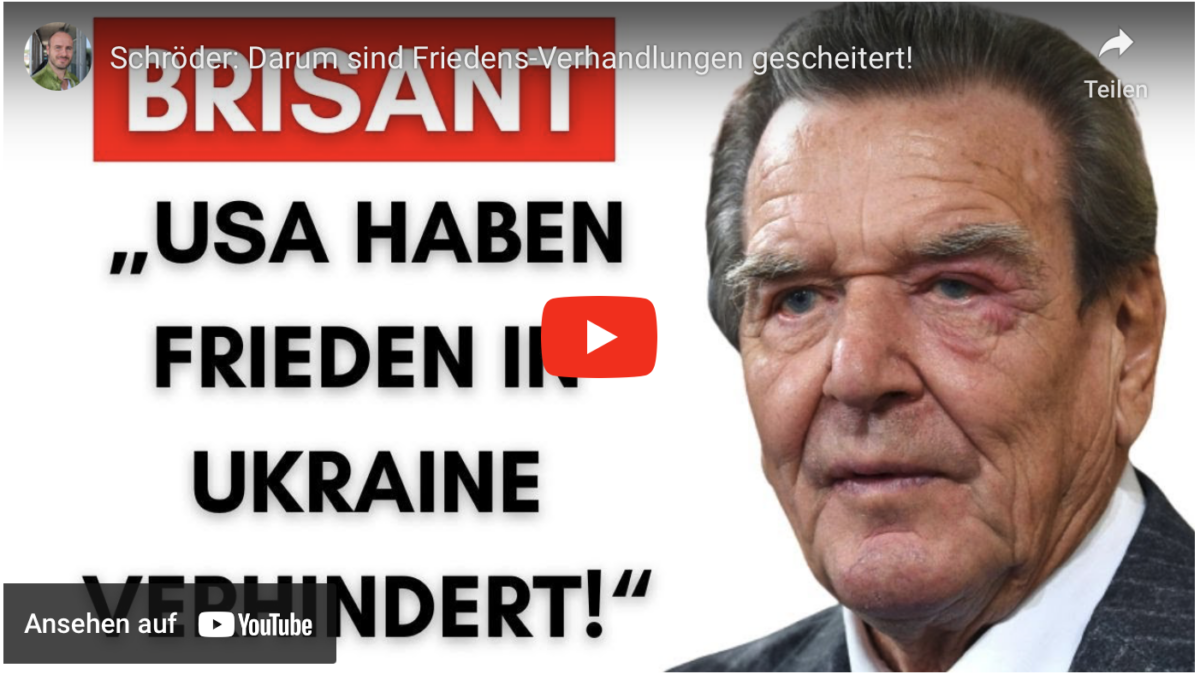 Schröder: Darum sind Friedens-Verhandlungen gescheitert!
