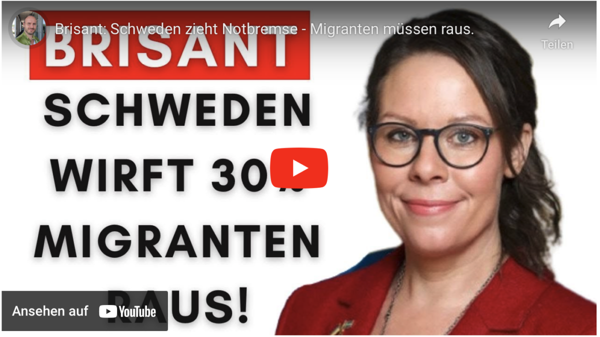 Brisant: Schweden zieht Notbremse – Migranten müssen raus!