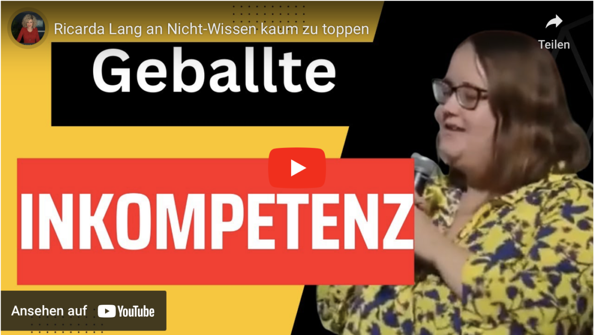 Ricarda Lang an Nicht-Wissen kaum zu toppen