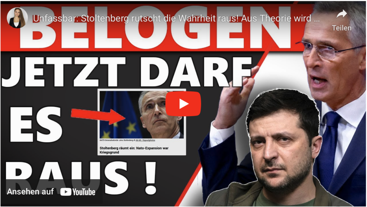 Unfassbar: Stoltenberg rutscht die Wahrheit raus! Aus Theorie wird Wahrheit!