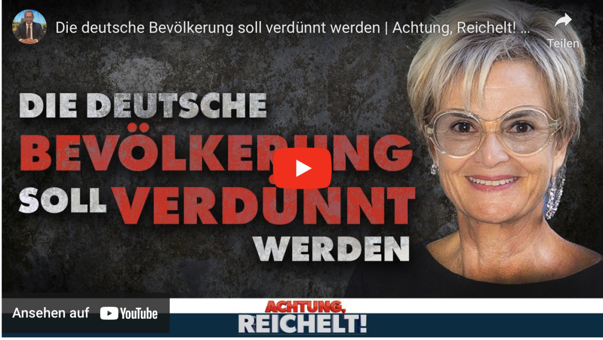 Die deutsche Bevölkerung soll verdünnt werden |