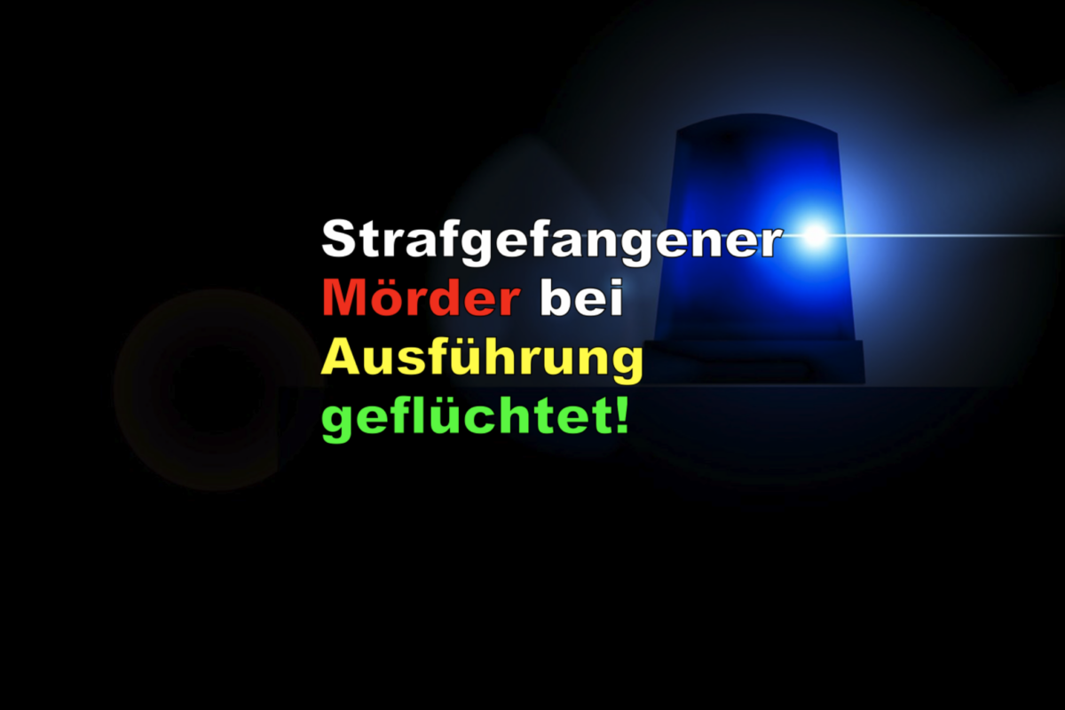 +++ Eilmeldung +++ Strafgefangener Mörder bei Ausführung geflüchtet!