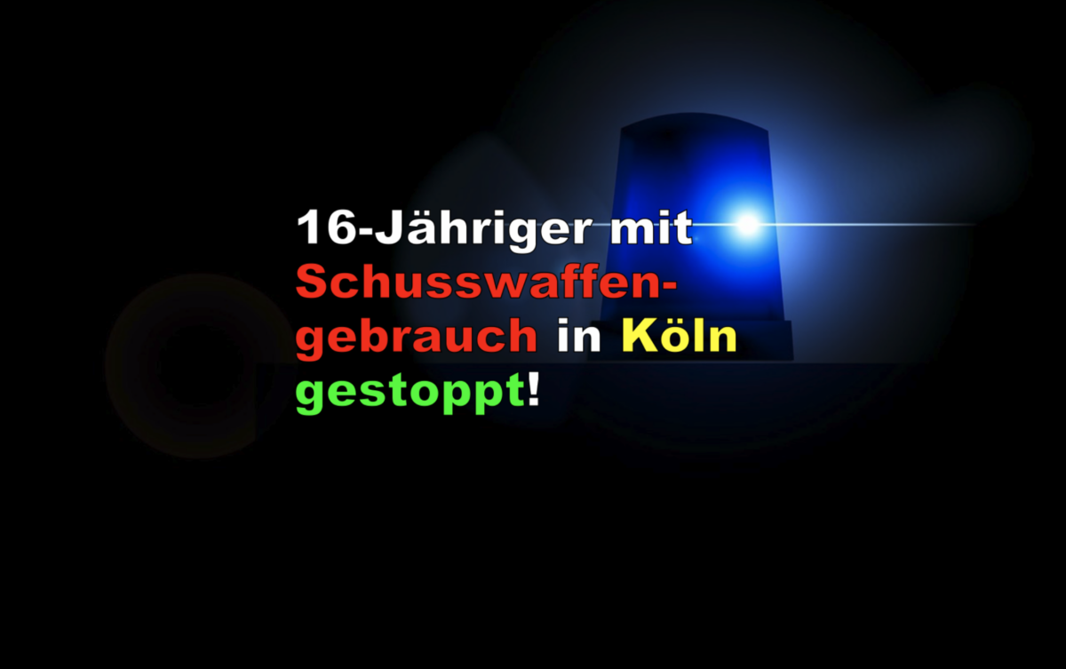 Mit Messerangriff gedroht: 16-Jähriger mit Schusswaffengebrauch in Köln gestoppt!