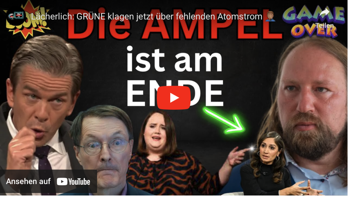 Lächerlich: GRÜNE klagen jetzt über fehlenden Atomstrom!