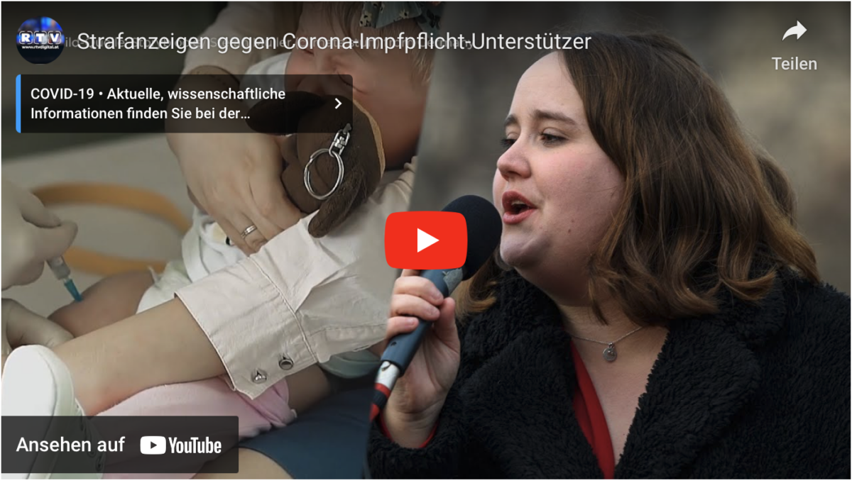 +++ Eilmeldung +++ Strafanzeigen gegen Corona-Impfpflicht-Unterstützer!
