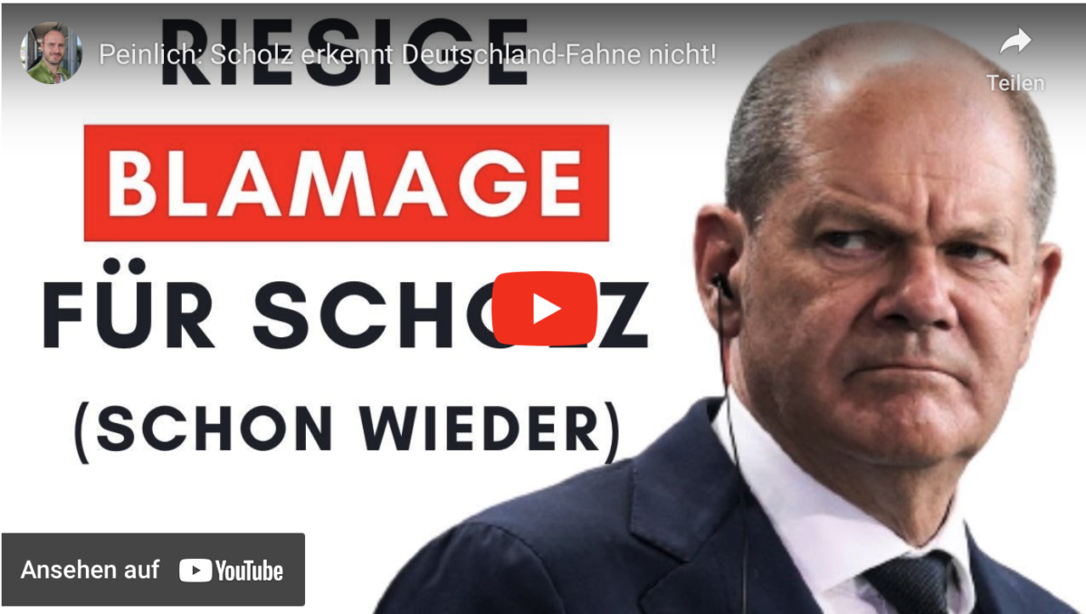 Peinlich: Scholz erkennt Deutschland-Fahne nicht!