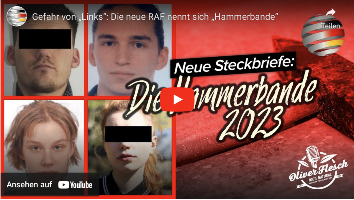 Gefahr von „Links“: Die neue RAF nennt sich „Hammerbande“
