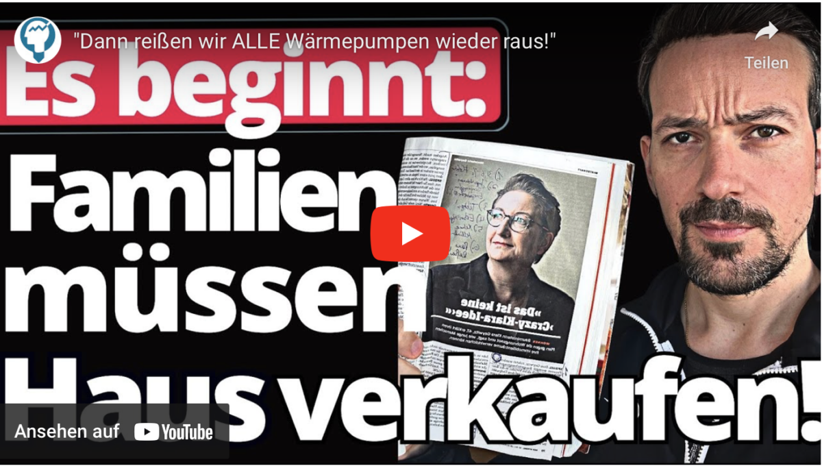 Energiewende: „Dann reißen wir ALLE Wärmepumpen wieder raus!“ Häuserverkauf beginnt wegen Heizungsgesetz!