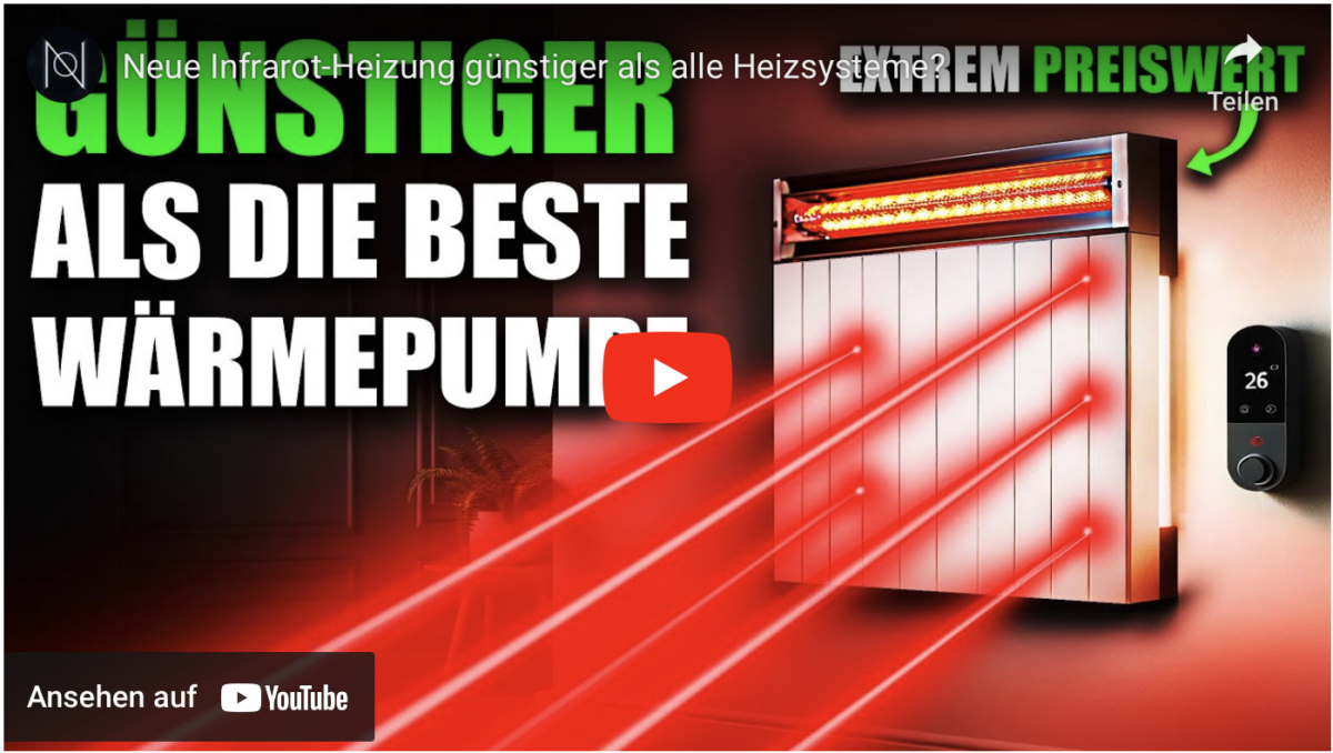 Neue Infrarot-Heizung günstiger als alle Heizsysteme?