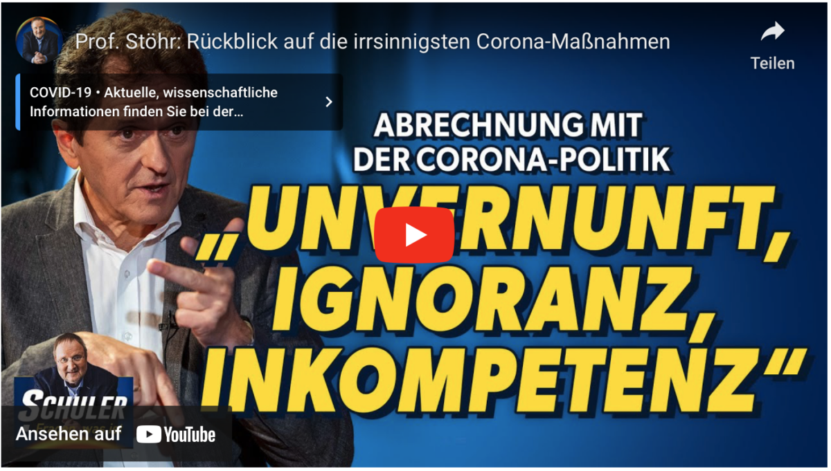 Prof. Stöhr: Rückblick auf die irrsinnigsten Corona-Maßnahmen!
