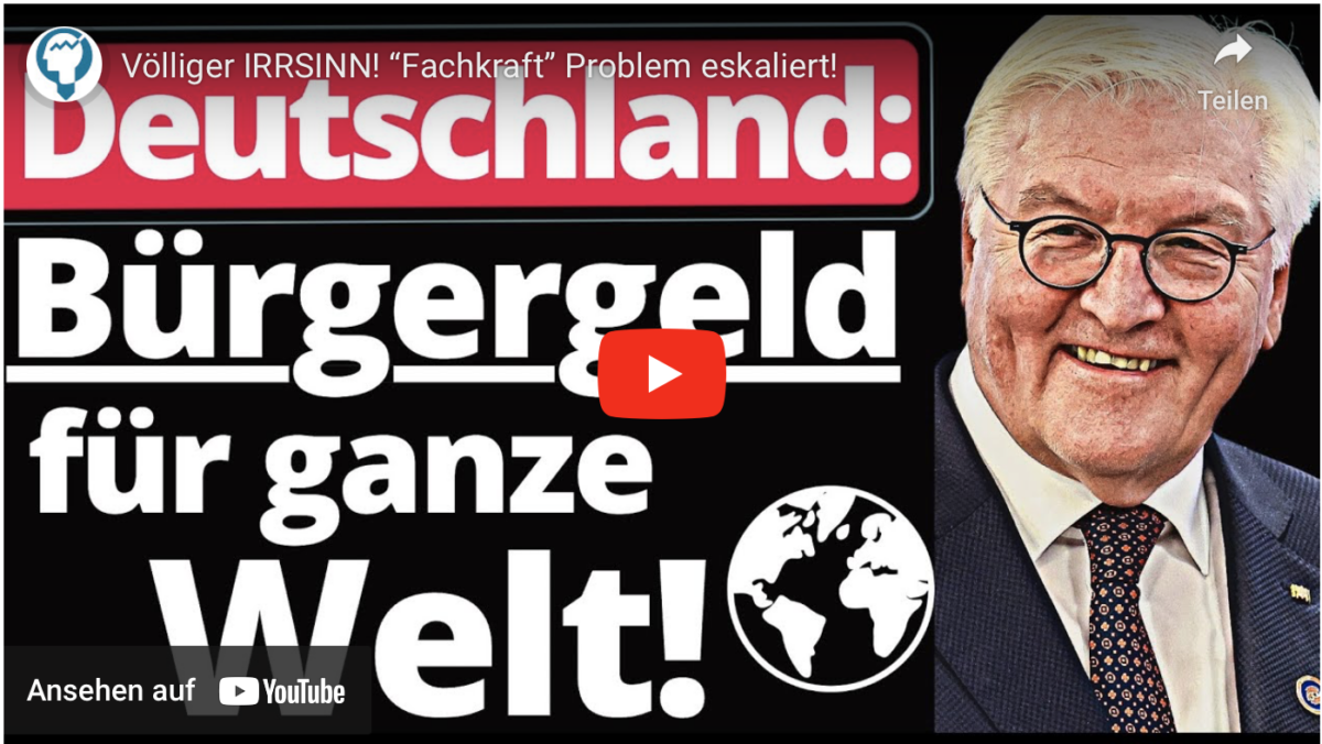 Völliger IRRSINN! “Fachkraft” Problem eskaliert! Deutschland: Bürgergeld für ganze Welt!