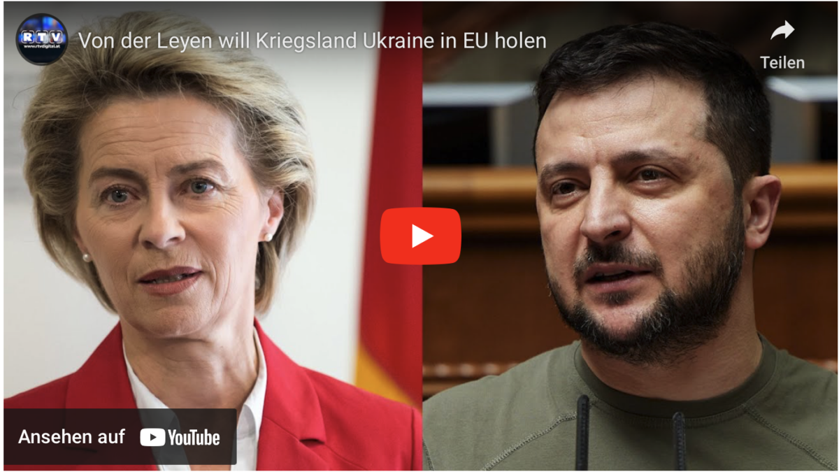 Überforderte und überflüssige von der Leyen will Kriegsland Ukraine in EU holen!