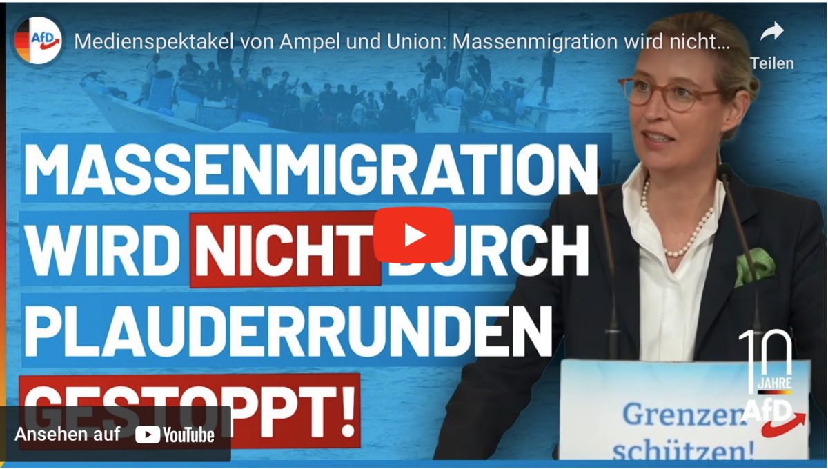 Medienspektakel von Ampel und Union: Massenmigration wird nicht durch Plauderrunden gestoppt!