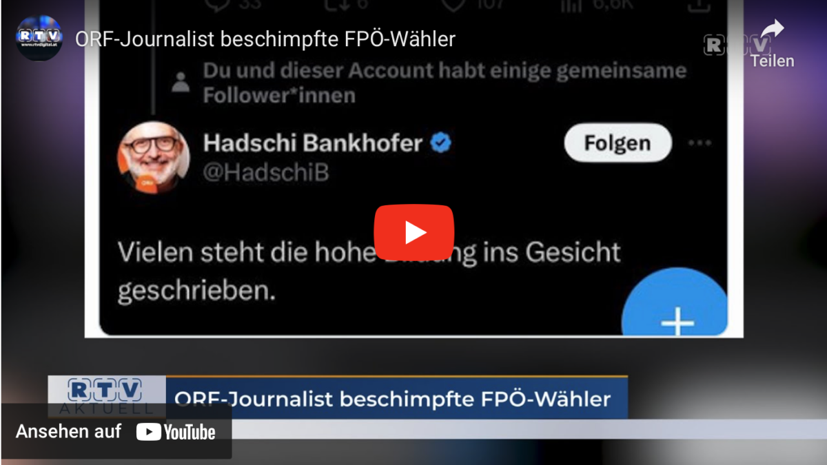 ORF-Journalist beschimpfte FPÖ-Wähler