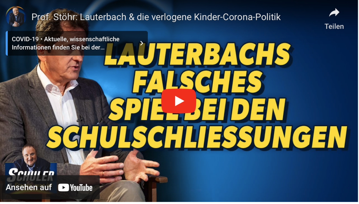 Prof. Stöhr: Lauterbach & die verlogene Kinder-Corona-Politik!