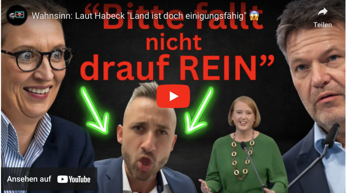 Wahnsinn: Laut Habeck „Land ist doch einigungsfähig“!