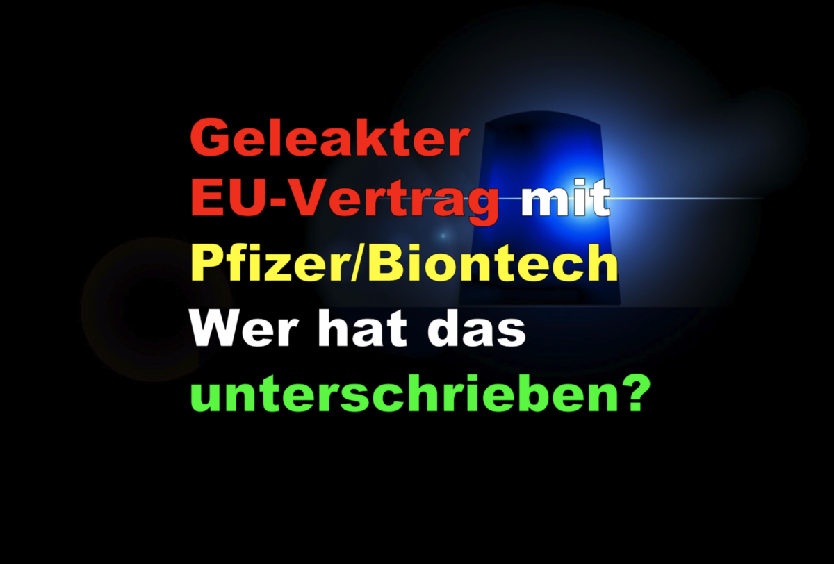 Geleakter EU-Vertrag mit Pfizer/Biontech Wer hat das unterschrieben?