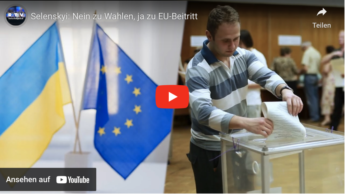Selenskyi: Nein zu Wahlen, ja zu EU-Beitritt!