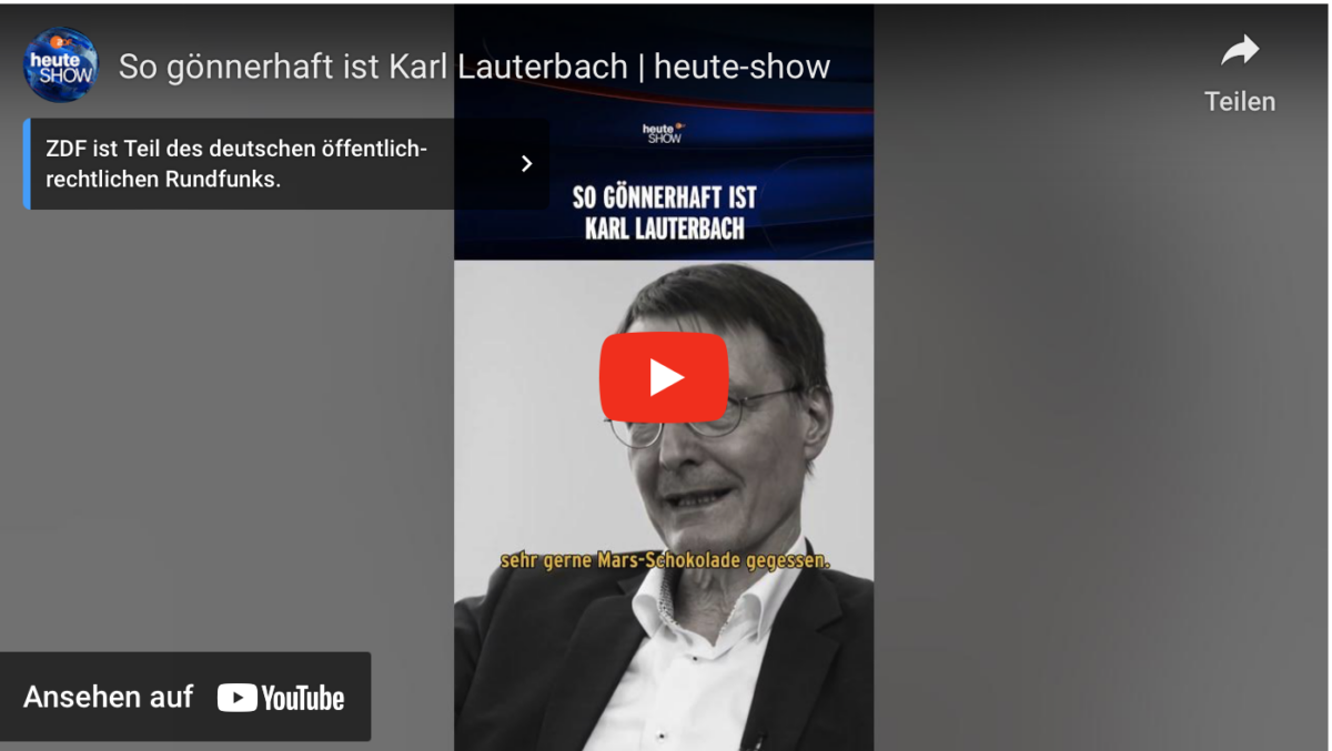 So gönnerhaft ist Karl Lauterbach!