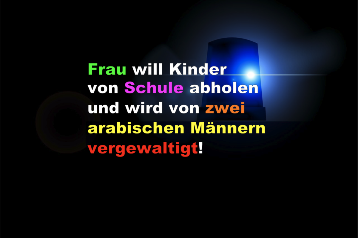 Hamburg: Frau will Kinder von Schule abholen und wird von zwei arabischen Männern vergewaltigt!