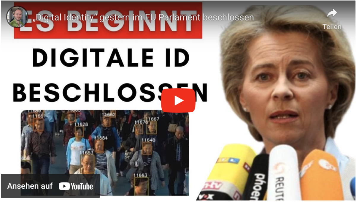 „Digital Identity“ gestern im EU Parlament beschlossen!