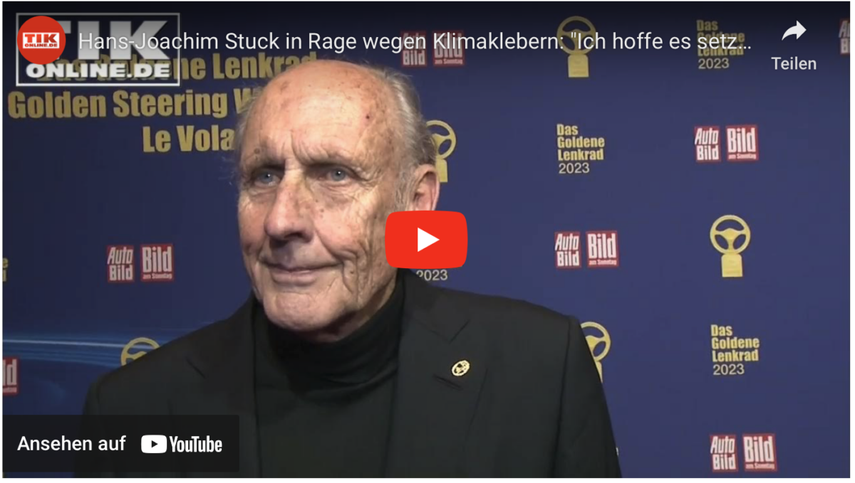 Hans-Joachim Stuck in Rage wegen Klimaklebern: „Ich hoffe es setzt sich bei mir keiner vors Auto…“