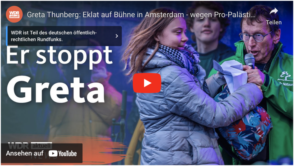 Das Ende von Greta Thunberg: Eklat auf Bühne in Amsterdam – wegen Pro-Palästina-Äußerung!