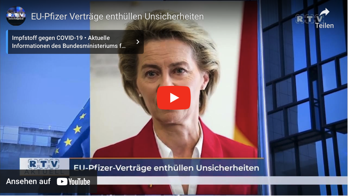 Corona-Impfung: EU-Pfizer Verträge enthüllen erhebliche Unsicherheiten!