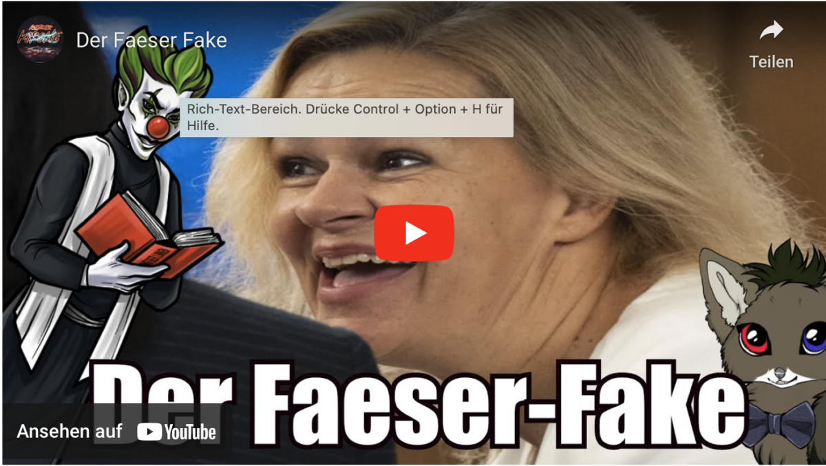 Der Faeser Fake!