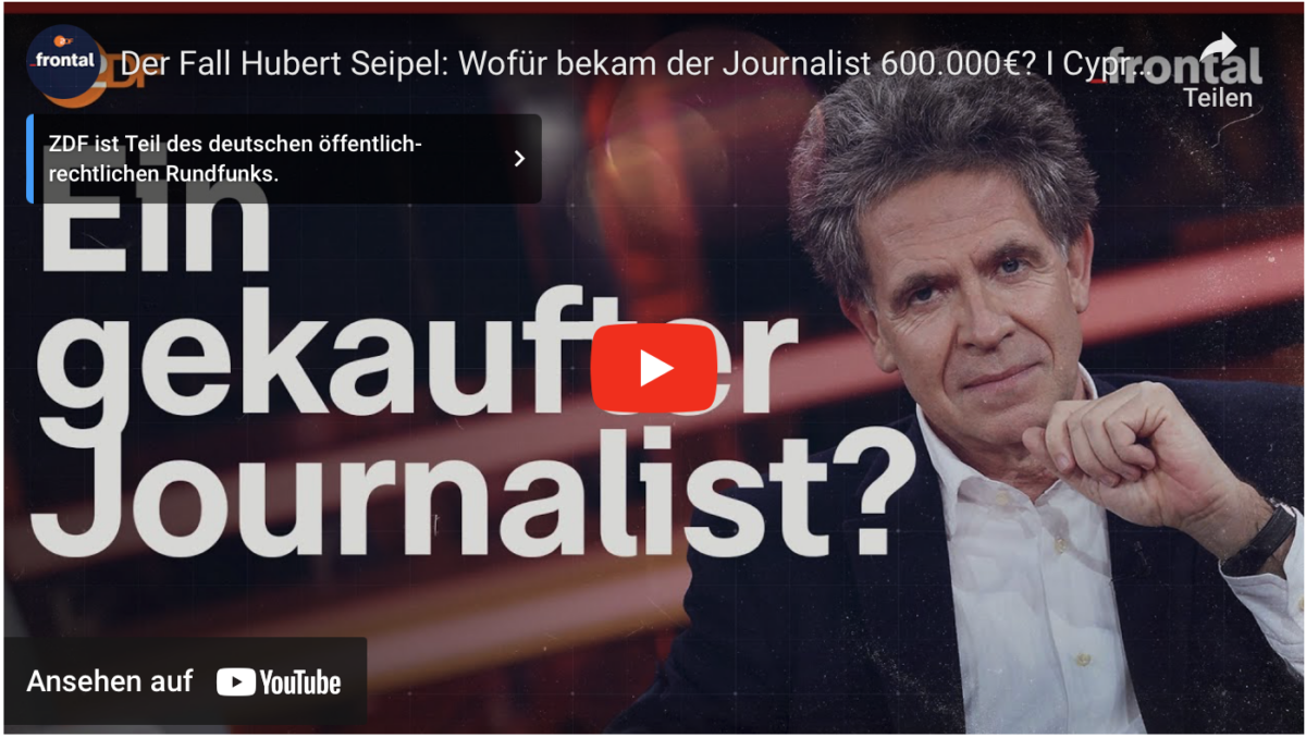 Der Fall Hubert Seipel: Wofür bekam der Journalist 600.000€? I Cyprus Confidential Part 1 I frontal