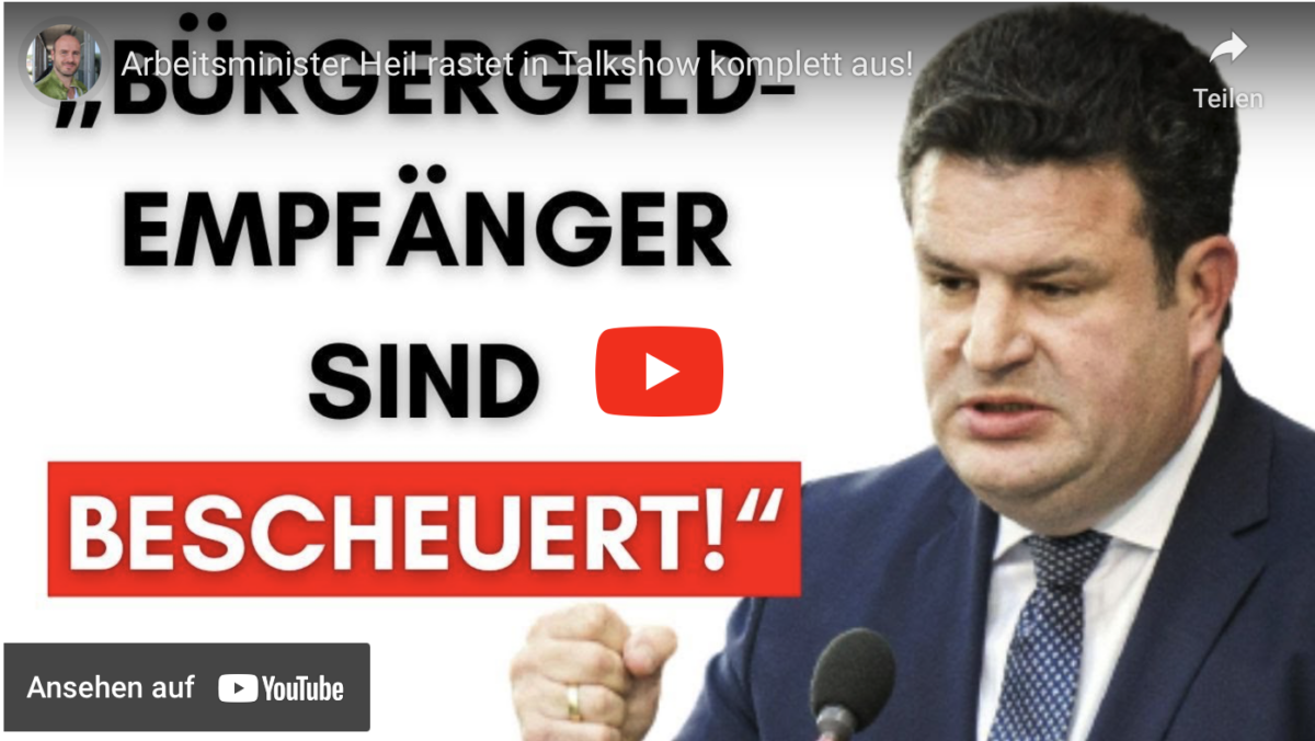 Bürgergeldempfänger sind bescheuert! Arbeitsminister HeiI rastet in Talkshow komplett aus!