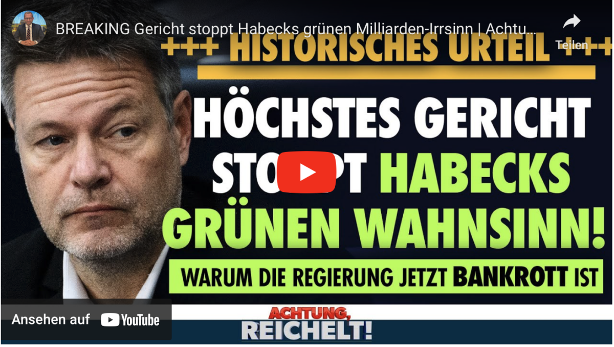 Historischer Tag! BREAKING-News: Gericht stoppt Habecks grünen Milliarden-Irrsinn!